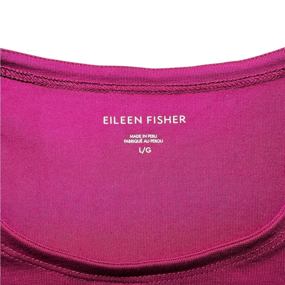Eileen Fisher - Sleeveless Organic Cotton Dress in Berry - Picture 7 of 8